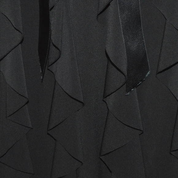Betsy Adam Formal 4 Dress Black Sleeveless Ruffle - Picture 4 of 7